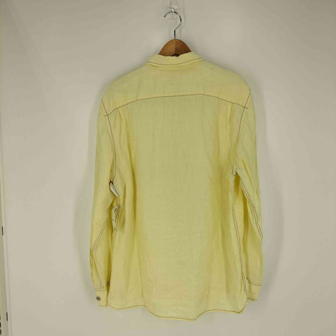 ギャップ Gap LINEN ステッチデザイン リネンシャツ メンズ import:L