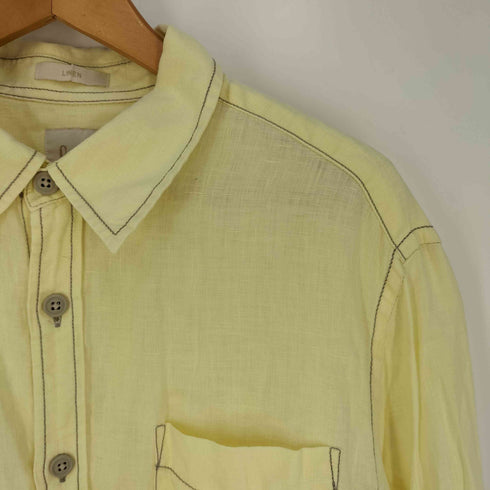 ギャップ Gap LINEN ステッチデザイン リネンシャツ メンズ import:L
