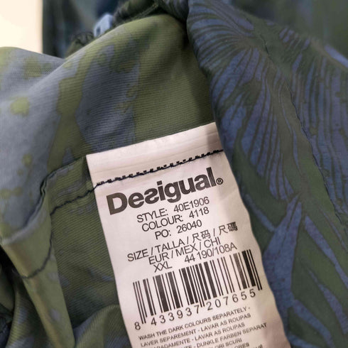 デシグアル Desigual CHAQ_HAWAII ハワイアン柄 ジップアップジャケット メンズ import:XXL