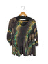 ラウンドネック タイダイ ギャザー L/S カットソー レディース