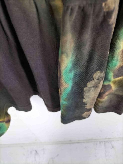 ラウンドネック タイダイ ギャザー L/S カットソー レディース