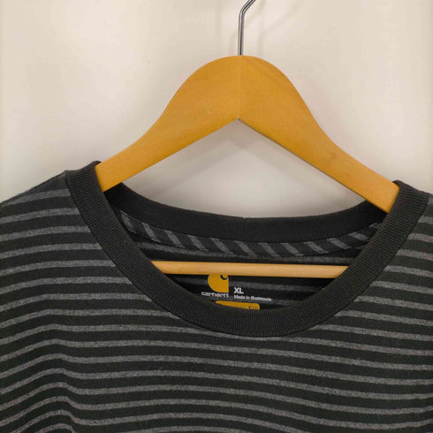 カーハート Carhartt フロントポケット ボーダー クルーネック S/S Tシャツ メンズ import:XL