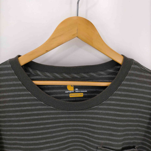カーハート Carhartt フロントポケット ボーダー クルーネック S/S Tシャツ メンズ import:XL