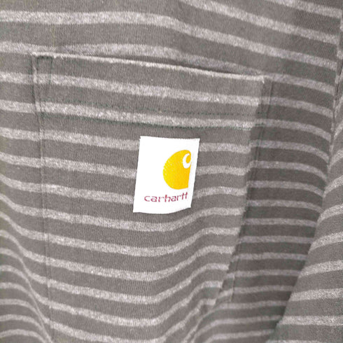 カーハート Carhartt フロントポケット ボーダー クルーネック S/S Tシャツ メンズ import:XL