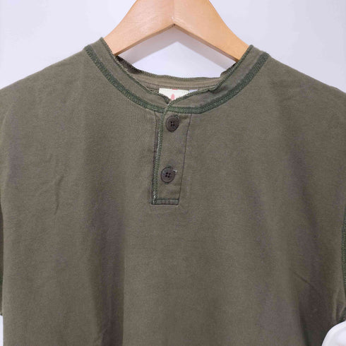 トゥームーン two moon コットンヘンリーネックTシャツ メンズ 38/40