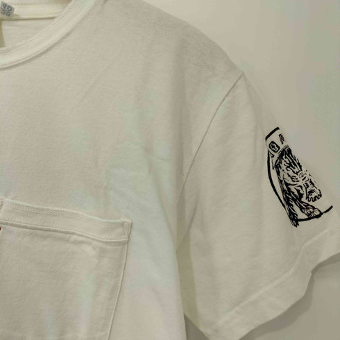 トゥームーン two moon コットン刺繍クルーネッククルーネックTシャツ メンズ