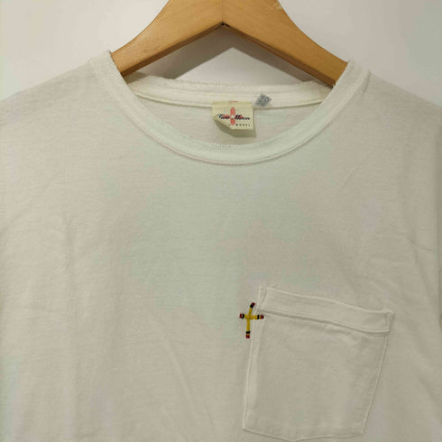 トゥームーン two moon コットン刺繍クルーネッククルーネックTシャツ メンズ