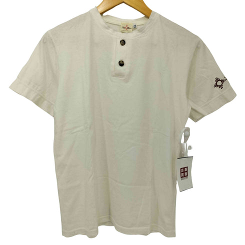 トゥームーン two moon コットンヘンリーネックTシャツ メンズ