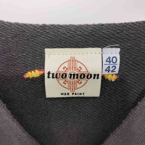 トゥームーン two moon コットンヘンリーネックTシャツ メンズ