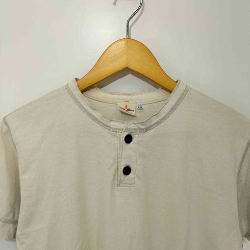 トゥームーン two moon コットンヘンリーネックTシャツ メンズ