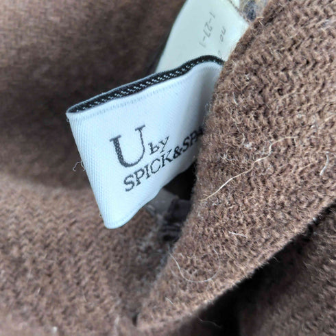 ユーバイスピックアンドスパン U by SPICK&SPAN ノーカラー リバーシブルコート チェック レディース JPN:36