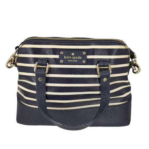 ケイトスペードニューヨーク kate spade NEW YORK レザー切替ボーダーハンドバッグ レディース