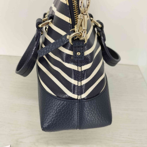 ケイトスペードニューヨーク kate spade NEW YORK レザー切替ボーダーハンドバッグ レディース