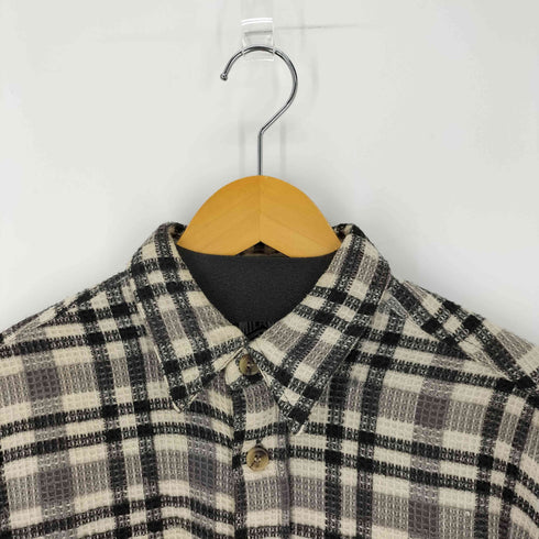 MILAGOSTA チェックシャツ L/S ワッフル地 メンズ JPN:L
