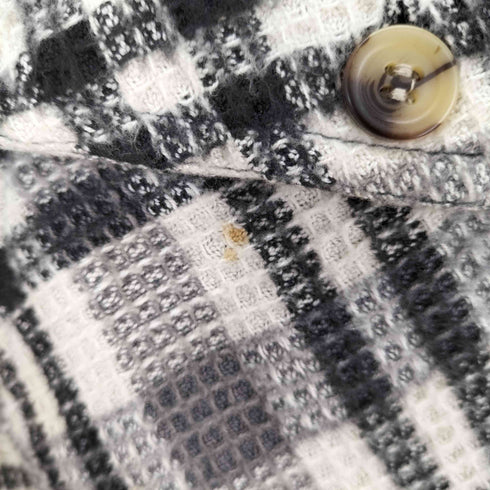 MILAGOSTA チェックシャツ L/S ワッフル地 メンズ JPN:L