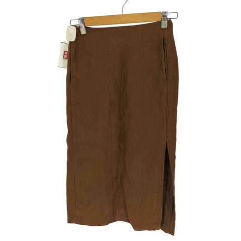 オーラリー AURALEE 18SS LINEN GABARDINE SLIT SKIRT リネンギャバジンスリット スカート レディース JPN:0
