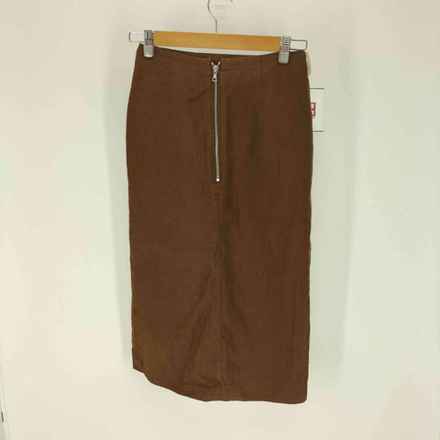 オーラリー AURALEE 18SS LINEN GABARDINE SLIT SKIRT リネンギャバジンスリット スカート レディース JPN:0