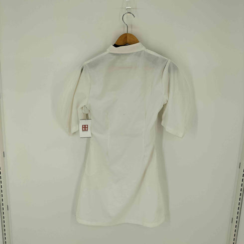 SARAL ZENS ノーカラーミモレワンピース サイドネックボタン レディース import:M