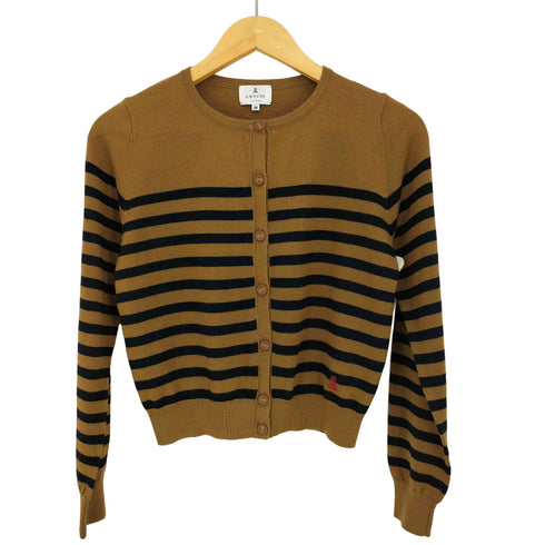 ランバンオンブルー LANVIN en Bleu ボーダー柄ニットカーディガン レディース JPN:38