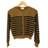 ランバンオンブルー LANVIN en Bleu ボーダー柄ニットカーディガン レディース JPN:38