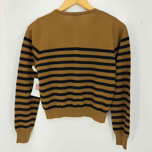 ランバンオンブルー LANVIN en Bleu ボーダー柄ニットカーディガン レディース JPN:38