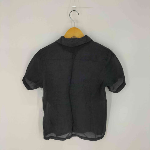 コムデギャルソン COMME des GARCONS AD2001 シアー半袖シャツ 丸襟 アーカイブ シースルー レディース JPN:S