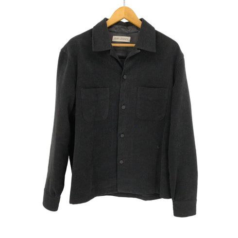 アワーレガシィー OUR LEGACY 22AW HEUSEN SHIRT Black Genuine Moleskin メンズ 46