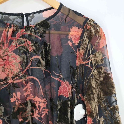 ザラ ZARA Midi Floral Printed Dress ミディフラワープリントドレス レディース import:M