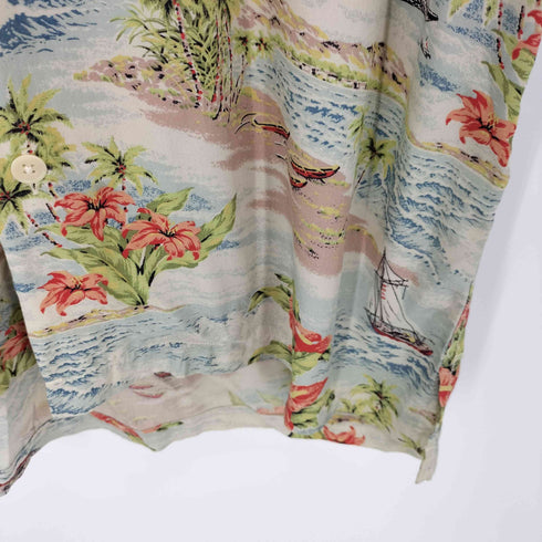 ポロスポーツラルフローレン POLO SPORT RALPH LAUREN 00S HAWAIIAN SHIRT RAYON アロハシャツ レーヨン 開襟 メンズ JPN:L