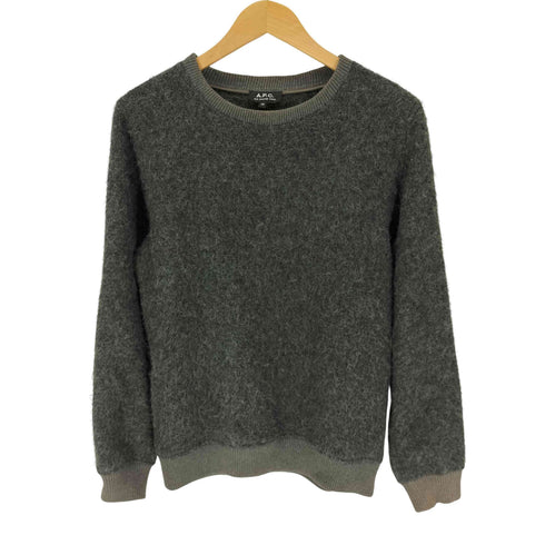 アーペーセー A.P.C. リブ切替 アルパカ クルーネック ニット メンズ import:XS