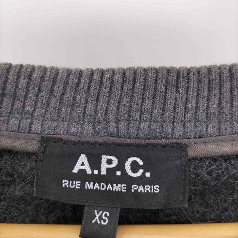 アーペーセー A.P.C. リブ切替 アルパカ クルーネック ニット メンズ import:XS