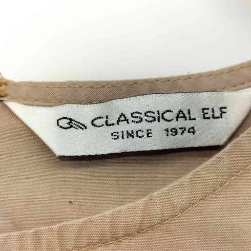 クラシカルエルフ CLASSICAL ELF 2021SS マキシ丈ロングフレア無地コットンワンピース レディース L
