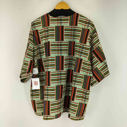 J.V 総柄 S/S ノーカラーシャツ メンズ import:M
