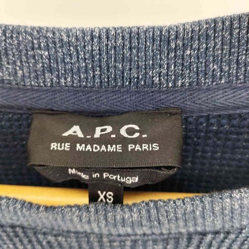 アーペーセー A.P.C. リブ切替 クルーネック サーマル カットソー メンズ import:XS