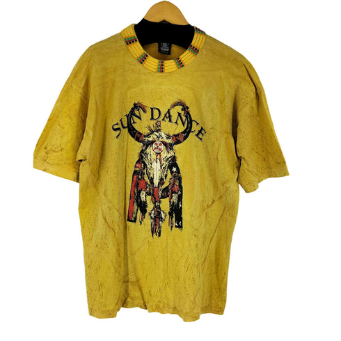 FACTORY ARTWEAR MADE IN USA リブデザインフロントプリント S/S Tシャツ メンズ import:L