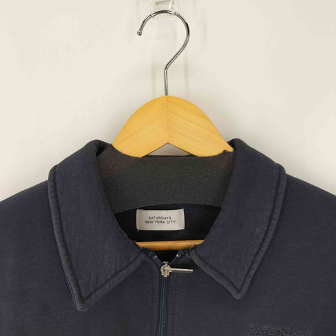 サタデーズニューヨークシティ Saturdays NYC 2AW Motto Quater Zip ロゴ刺繍ハーフジッププルオーバースウェットトレーナー メンズ FREE