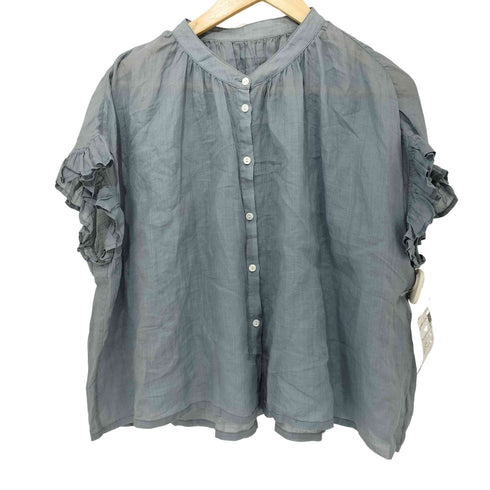 FALL IN &CO 総リネン ハンドメイド フレアシャツ レディース