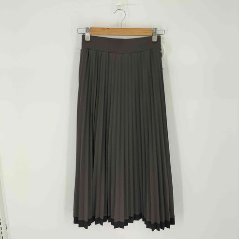 裾カラー プリーツスカート レディース ONE SIZE