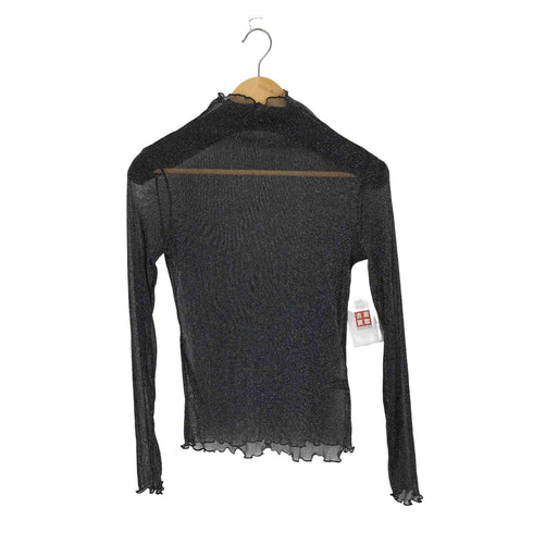 シャイニーシアートップス シースルー ラメ レディース ONE SIZE
