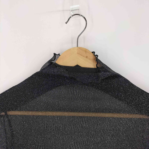 シャイニーシアートップス シースルー ラメ レディース ONE SIZE