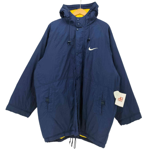 ナイキ NIKE 銀タグ 中綿 裏地キルティング ナイロンロングコート ベンチコート メンズ JPN:L