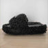 SMFK COMPASS BLACK VELVET FURRY SLIPPER レディース JPN:39