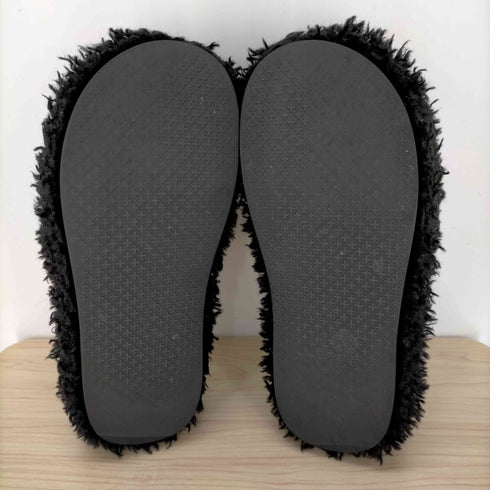SMFK COMPASS BLACK VELVET FURRY SLIPPER レディース JPN:39