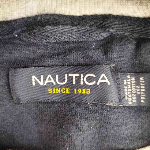 ノーティカ NAUTICA Vガゼット 刺繍ロゴ スウェット メンズ import:L
