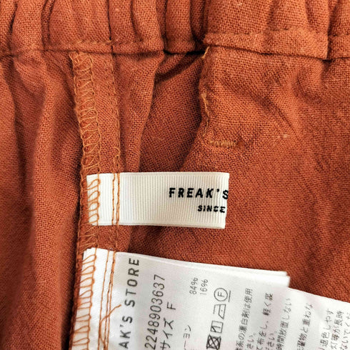 フリークスストア FREAKS STORE リネンレーヨンイージーパンツ レディース FREE