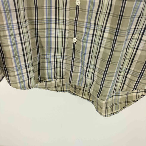 ギャップ Gap 90S 紺タグ インド綿 マドラスチェック L/S シャツ メンズ import:M