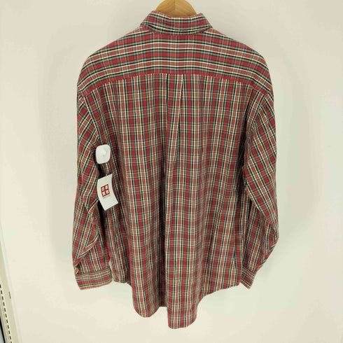 ギャップ Gap 90S 白タグ フラップポケット チェック ボタンダウン コットン L/S シャツ メンズ import:M
