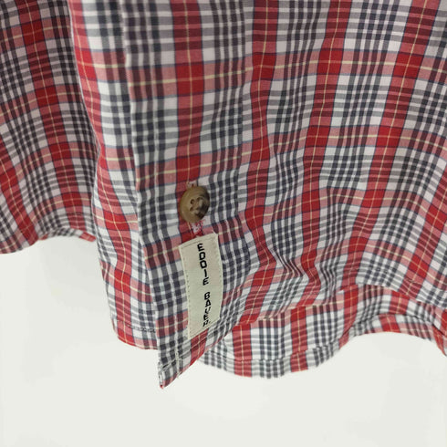 エディーバウアー Eddie Bauer 90S 白タグ チェック ボタンダウン L/S シャツ メンズ import:M
