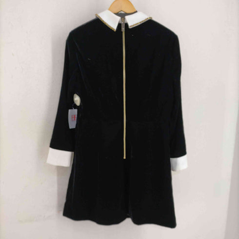 テッドベーカー TED BAKER ビジュー装飾 ベロアワンピース ドレス レディース US:4