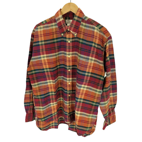 ジェイクルー J.CREW 90S チェック ボタンダウン コットン L/S シャツ メンズ import:M